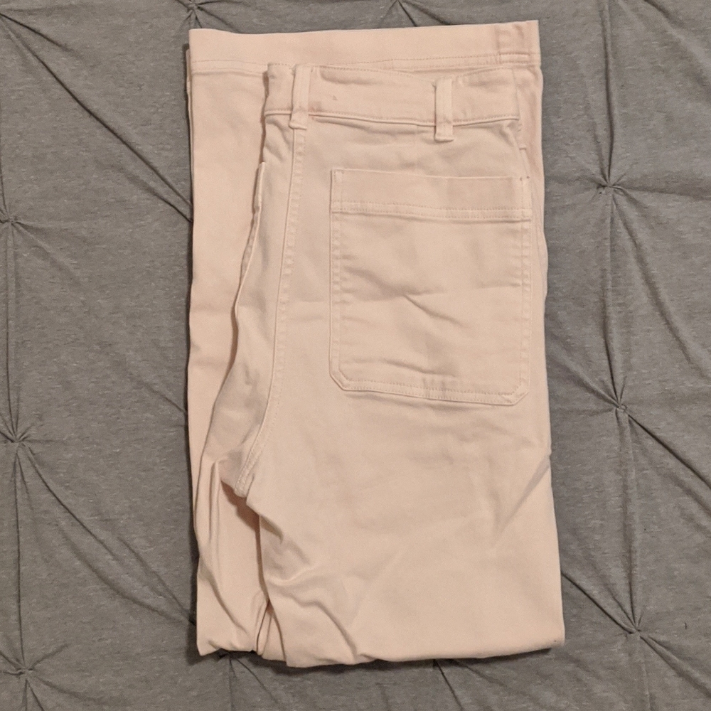 Light pink Everlane wide leg pants